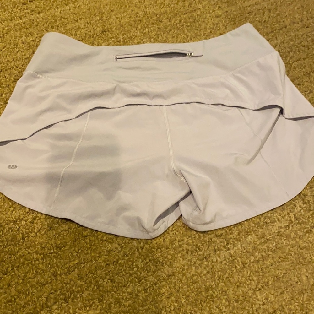 Lululemon size 8 light purple shorts